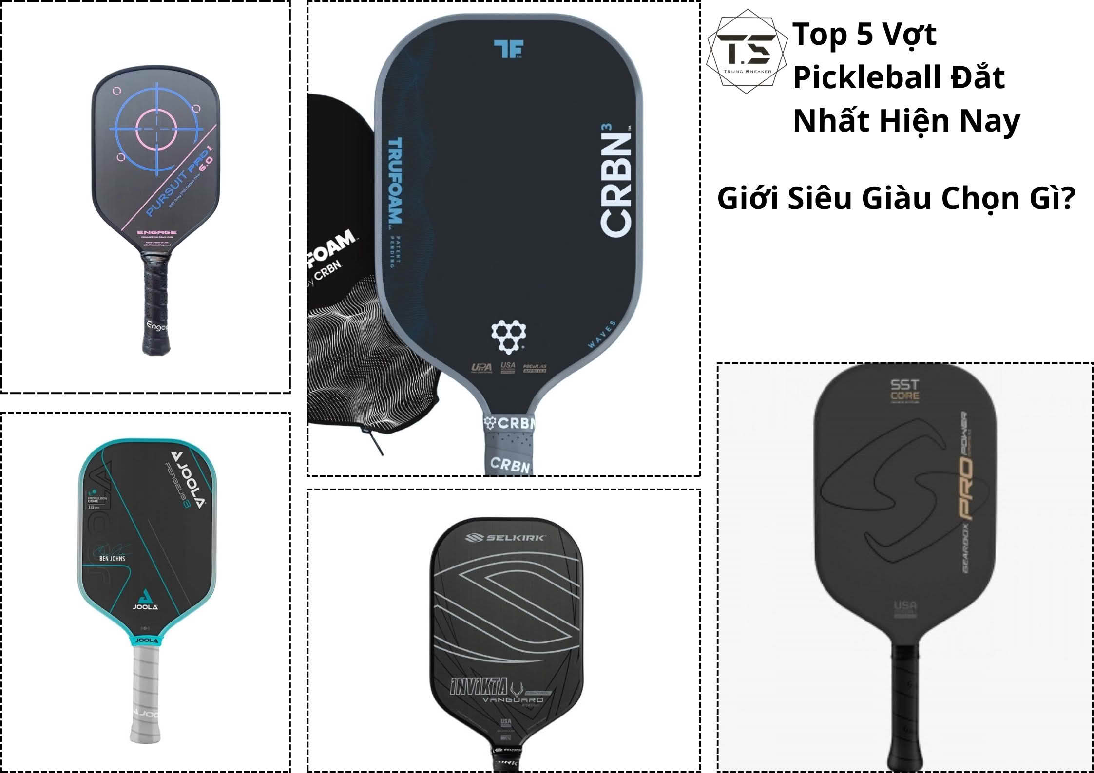 Top 5 Vợt Pickleball Đắt Nhất Hiện Nay: Giới Siêu Giàu Chọn Gì?