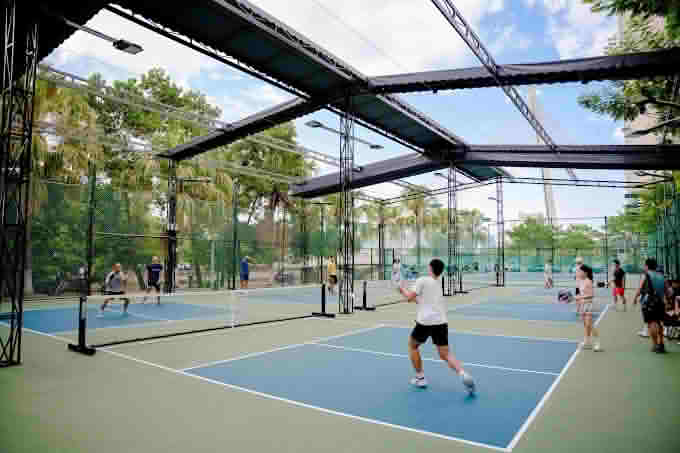 Cum san Pickleball Dao Xanh