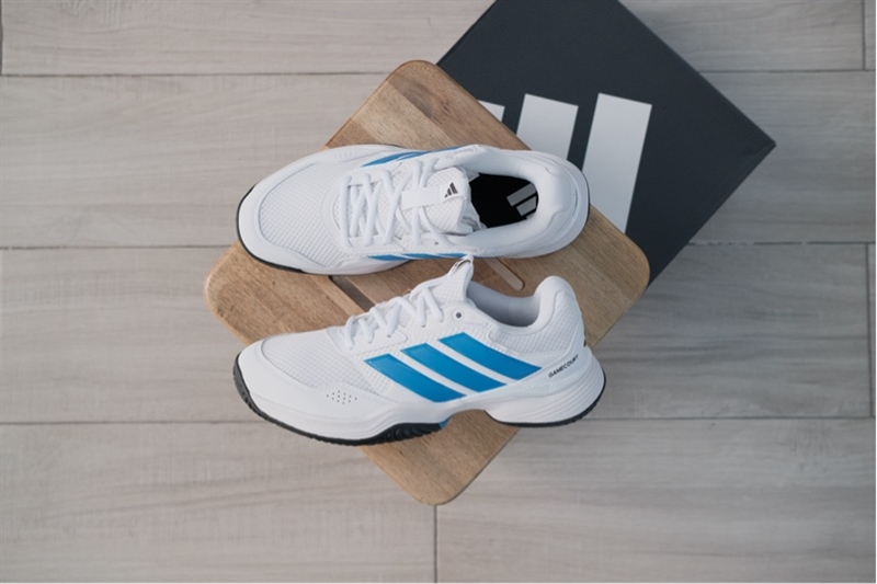 Giày Pickleball Tennis Adidas Gamecourt 3 White Blue KI3596