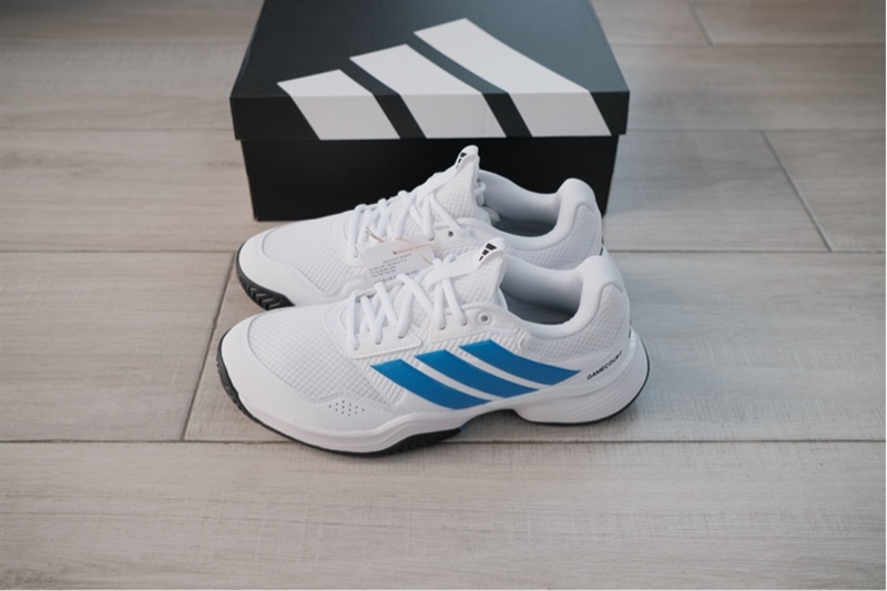 Giày Pickleball Tennis Adidas Gamecourt 3 White Blue KI3596