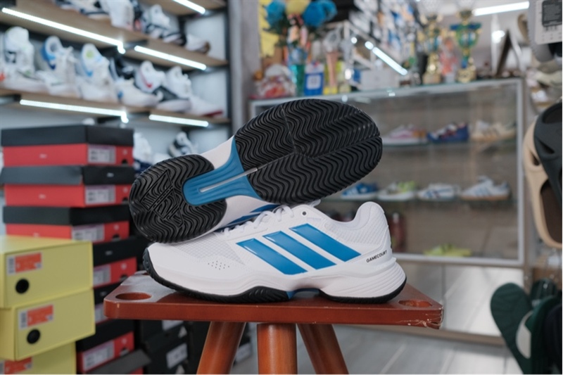 Giày Pickleball Tennis Adidas Gamecourt 3 White Blue KI3596